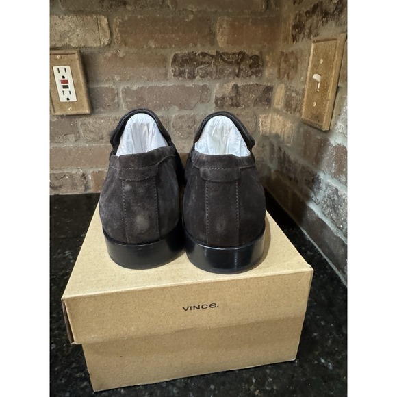 Vince Men Miles Suede Moccasin-style Loafer‎ Slip on Shoes Cocoa Brown Size 11.5 main image 8